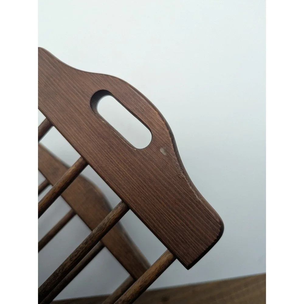 Vintage‎ Spindle Wooden Napkin Holder Double Sided 8x6.5